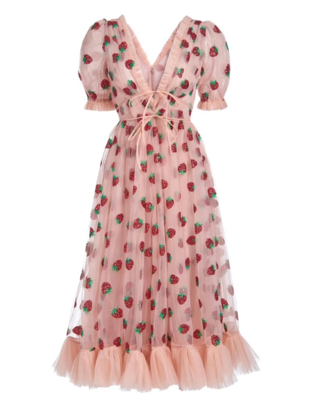 S Lirika Matoshi Strawberry Midi Dress